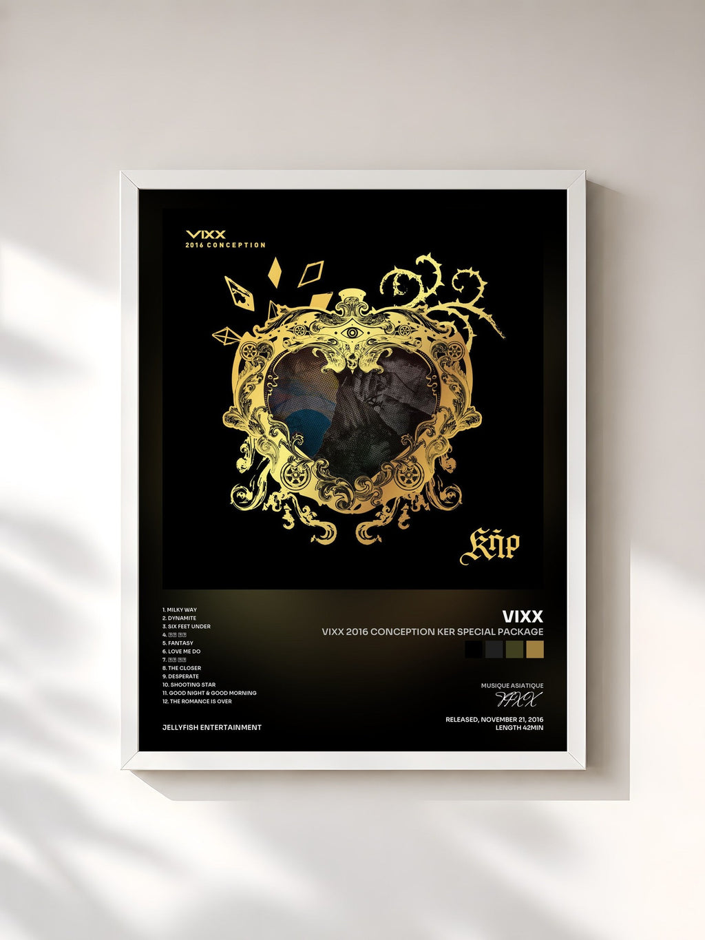 #blanc VIXX 2016 CONCEPTION KER Special Package von VIXX als gerahmter Kunstdruck, weißer Rahmen, gedruckt und gerahmt in Frankreich