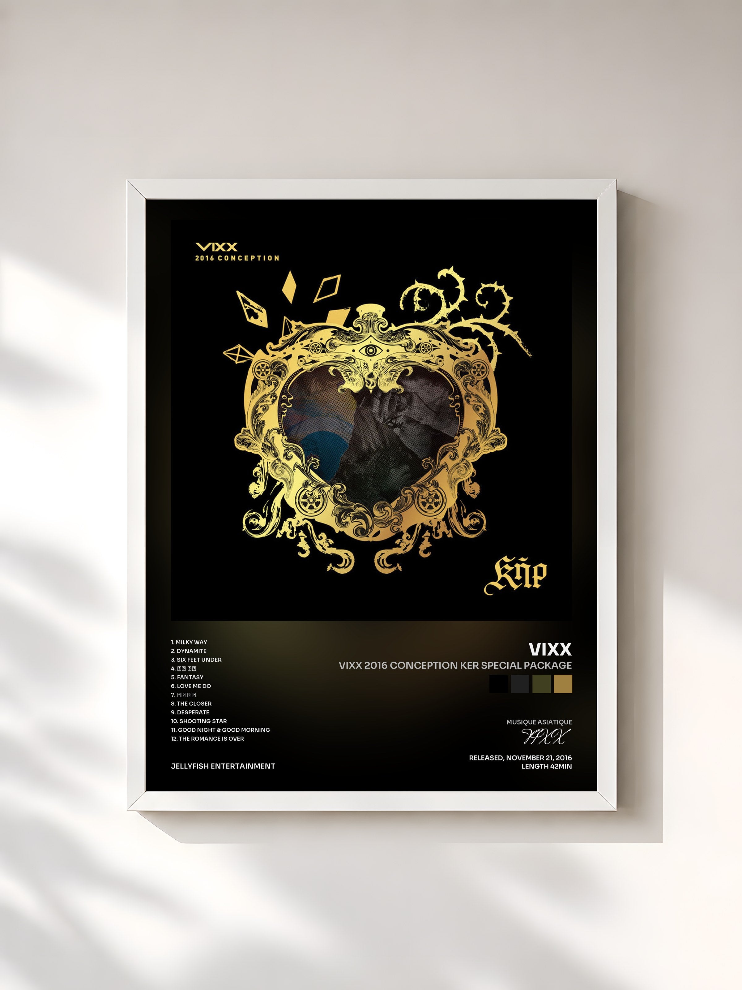 #blanc Tableau de l'album VIXX 2016 CONCEPTION KER Special Package de VIXX, cadre blanc, imprimé et encadré en France