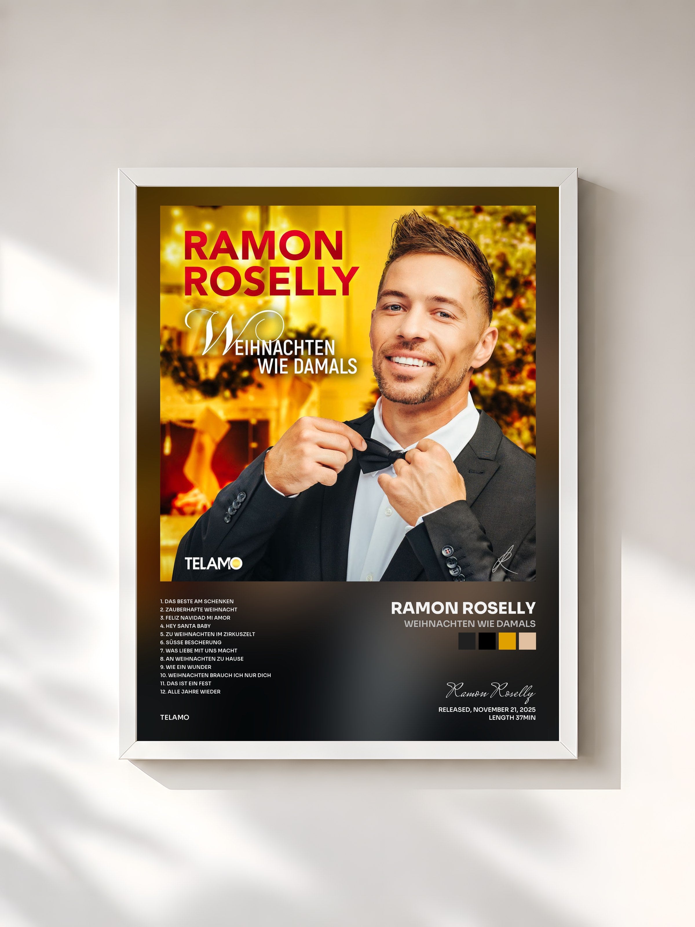 #blanc Tableau de l'album Weihnachten wie damals de Ramon Roselly, cadre blanc, imprimé et encadré en France