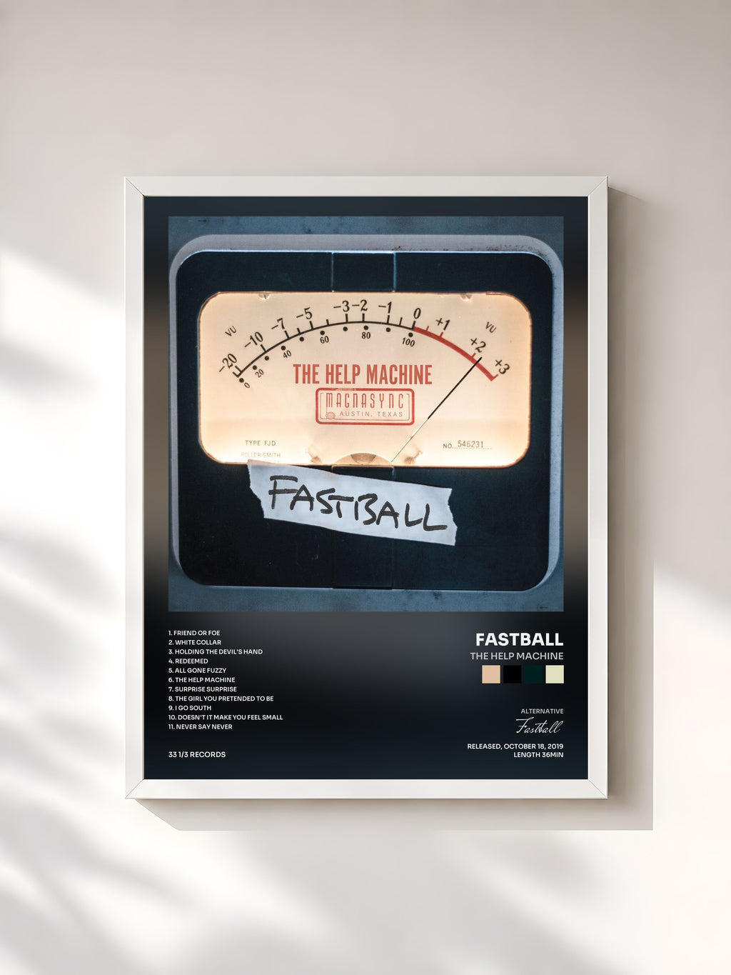 #blanc The Help Machine by Fastball as a framed art print, white frame, printed and framed in France