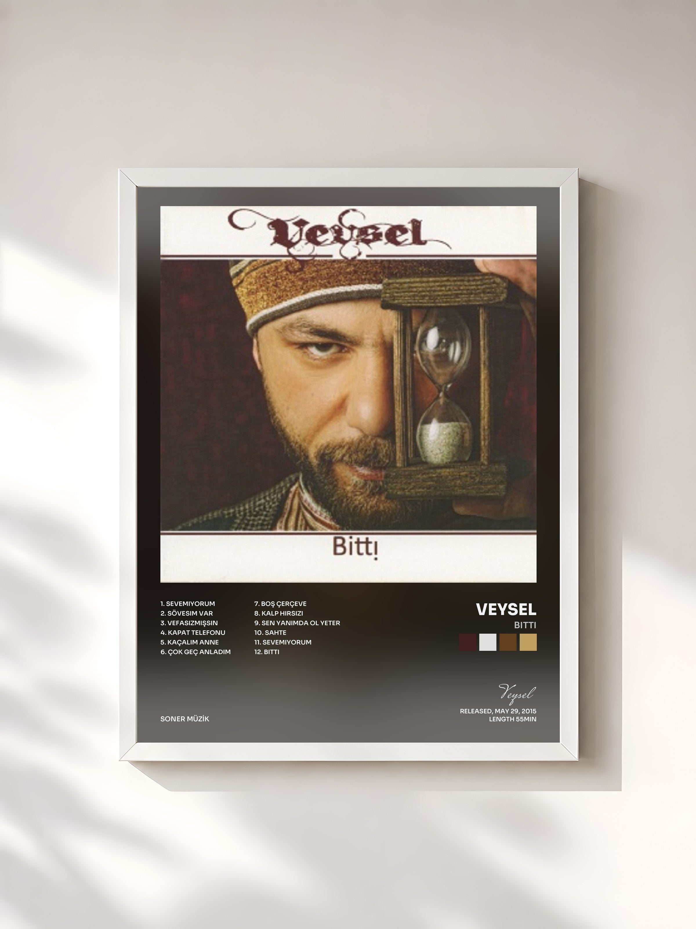 #blanc Tableau de l'album Bitti de Veysel, cadre blanc, imprimé et encadré en France