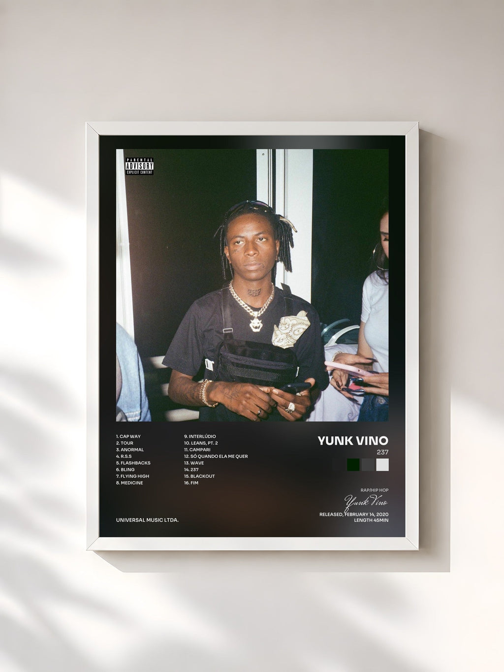 #blanc 237 by Yunk Vino as a framed art print, white frame, printed and framed in France