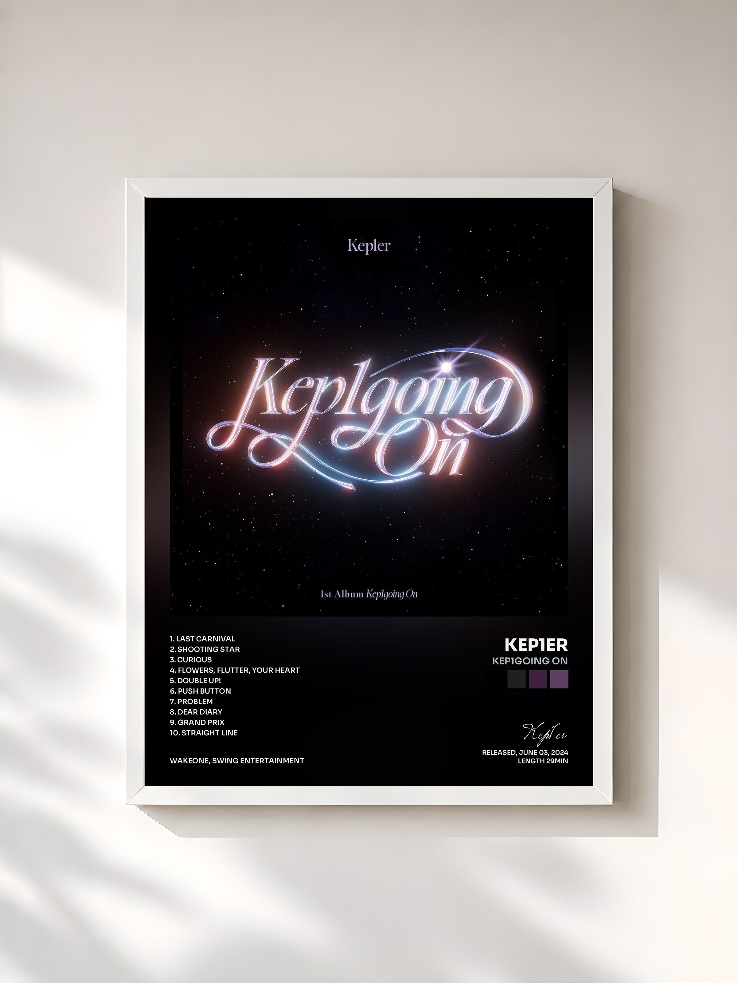 #blanc Tableau de l'album Kep1going On de Kep1er, cadre blanc, imprimé et encadré en France