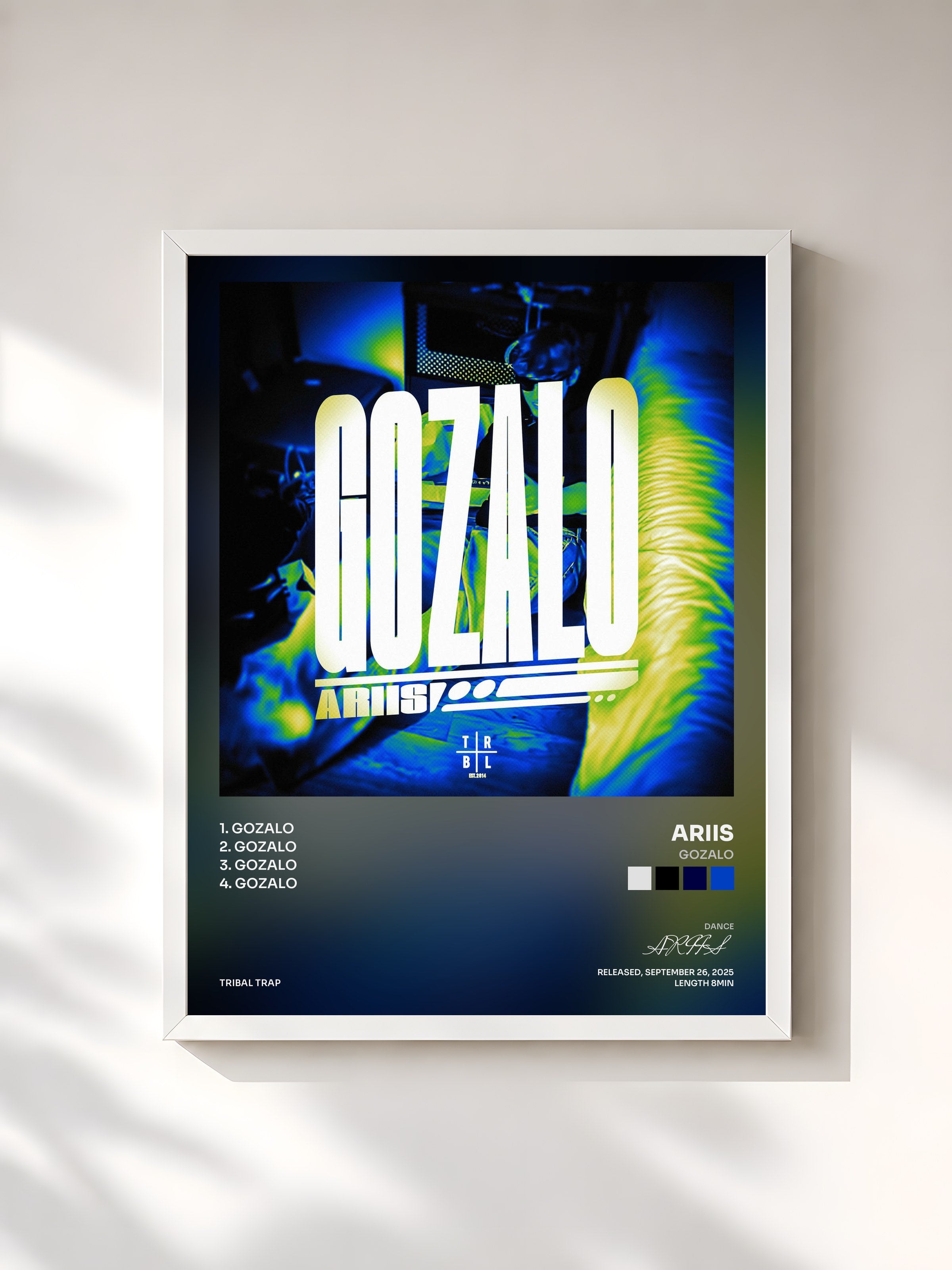 #blanc Tableau de l'album GOZALO de ARIIS, cadre blanc, imprimé et encadré en France