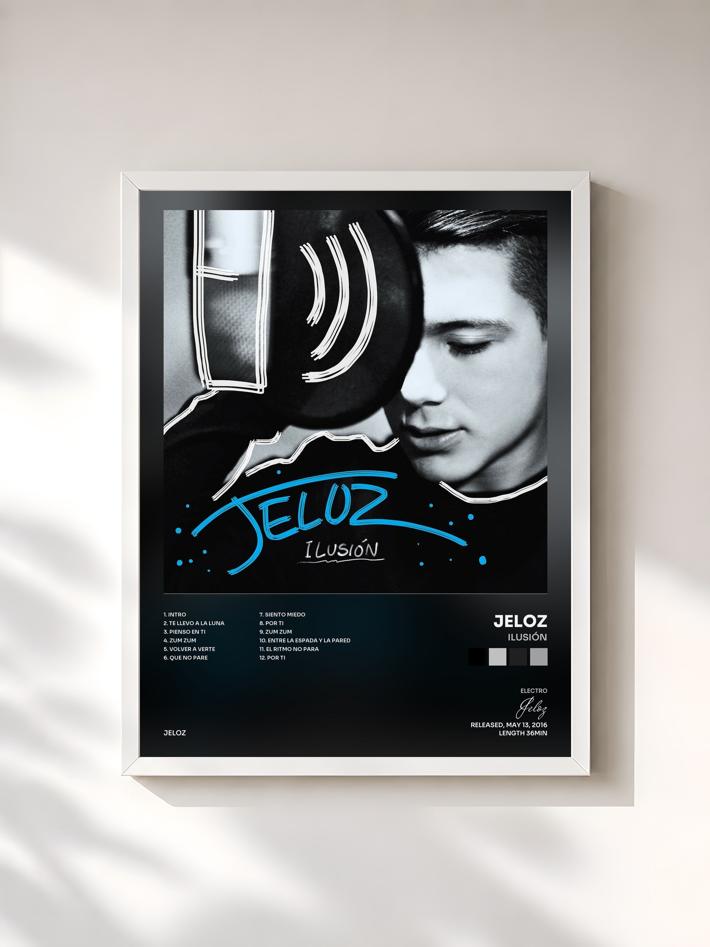 #blanc Tableau de l'album Ilusión de Jeloz, cadre blanc, imprimé et encadré en France