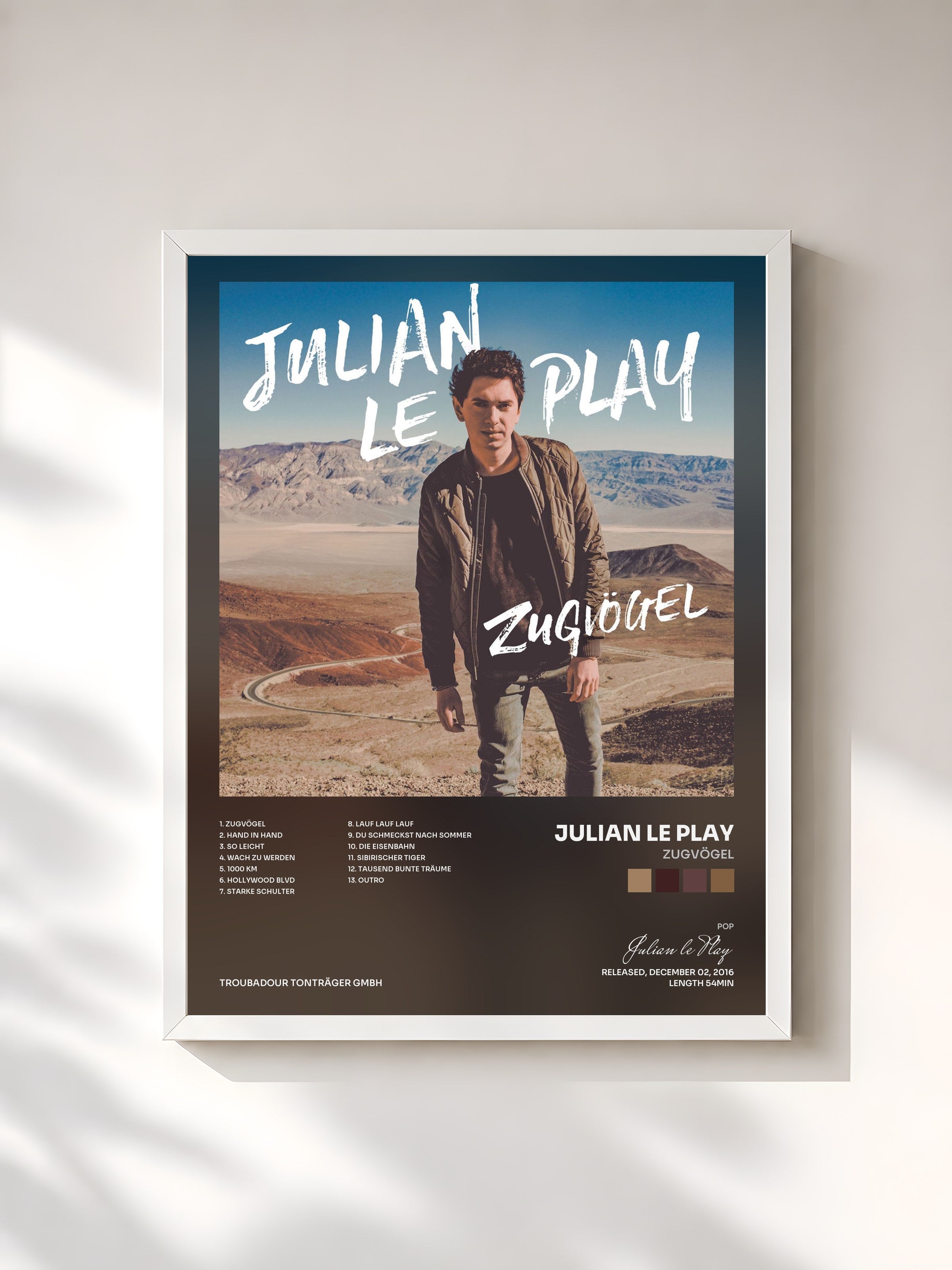 #blanc Tableau de l'album Zugvögel de Julian le Play, cadre blanc, imprimé et encadré en France