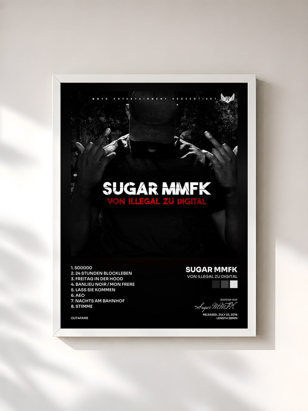 #blanc Von illegal zu digital di Sugar MMFK in stampa incorniciata, cornice bianca, stampata e incorniciata in Francia