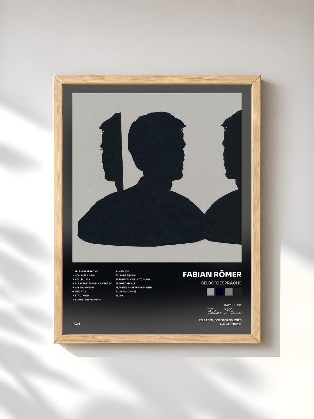 #bois Tableau de l'album Selbstgespräche de Fabian Römer, cadre en bois brut, imprimé et encadré en France