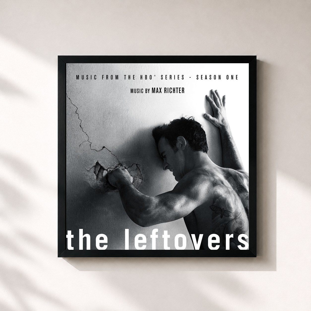 #noir Tableau carré de l'album The Leftovers: Season 1 (Music from the HBO Series) de Max Richter, cadre noir 32x32 cm