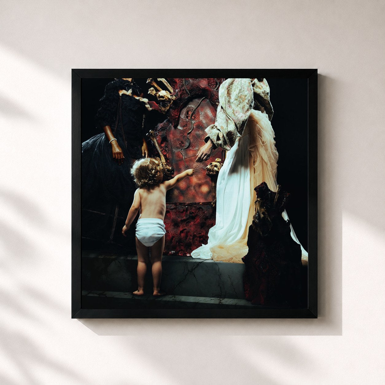#noir Tableau carré de l'album Tutti i Nomi del Diavolo de Kid Yugi, cadre noir 32x32 cm