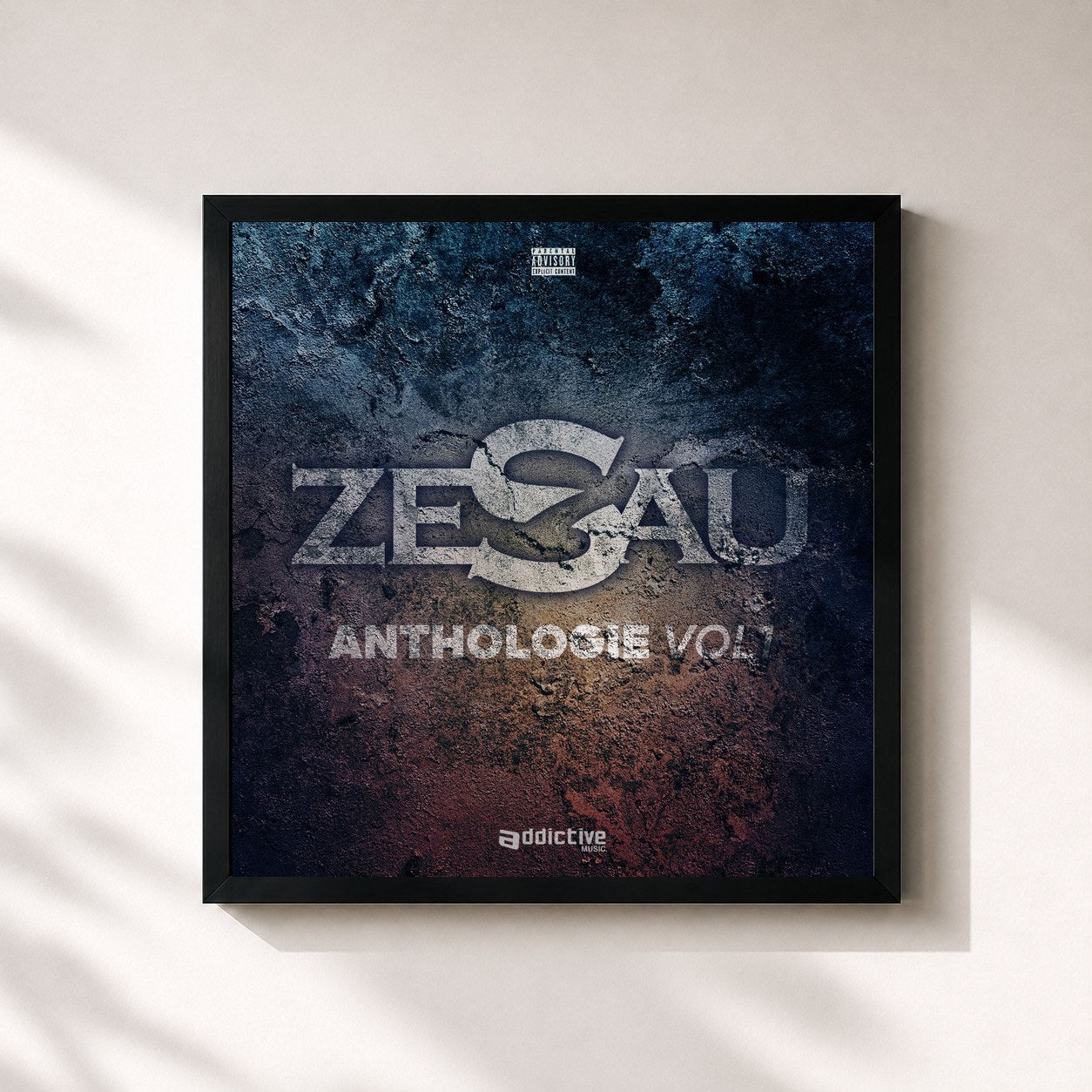 #noir Tableau carré de l'album Zesau Anthologie, Vol.1 de Zesau, cadre noir 32x32 cm