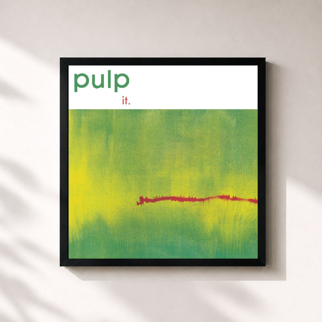 #noir Tableau carré de l'album It (Remastered) de Pulp, cadre noir 32x32 cm
