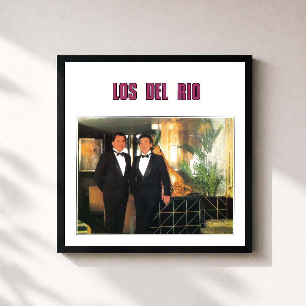 #noir Tableau carré de l'album Los del Río (1986) de Los Del Río, cadre noir 32x32 cm