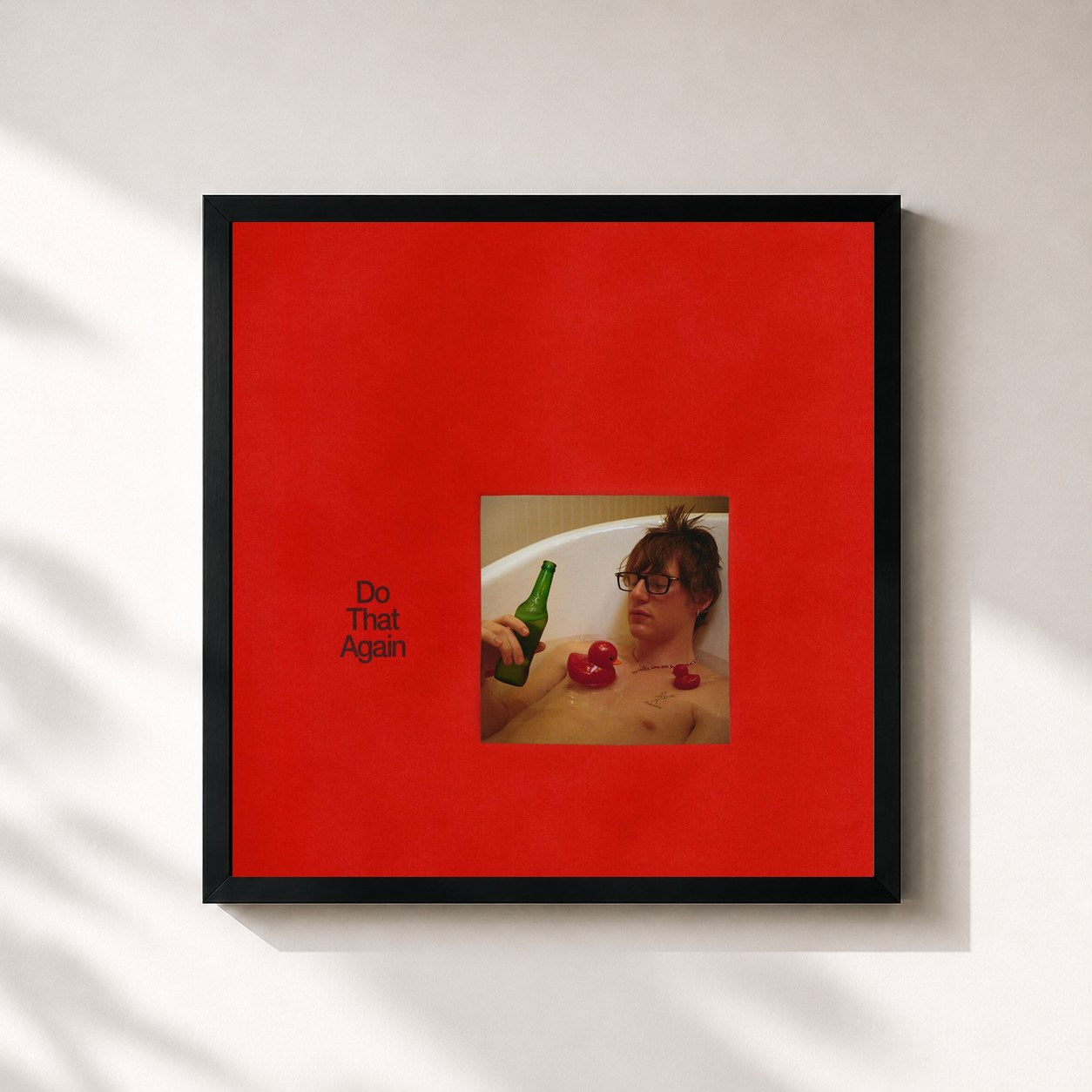 #noir Tableau carré de l'album Do That Again de Malcolm Todd, cadre noir 32x32 cm