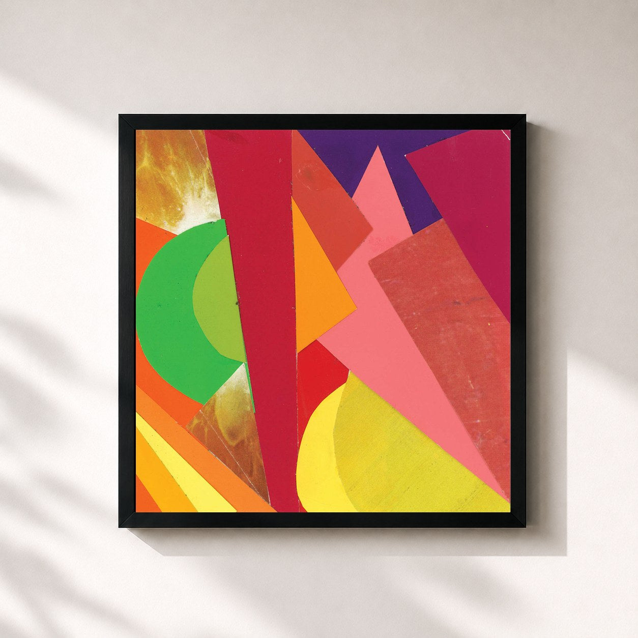 #noir Tableau carré de l'album Psychic Chasms de Neon Indian, cadre noir 32x32 cm