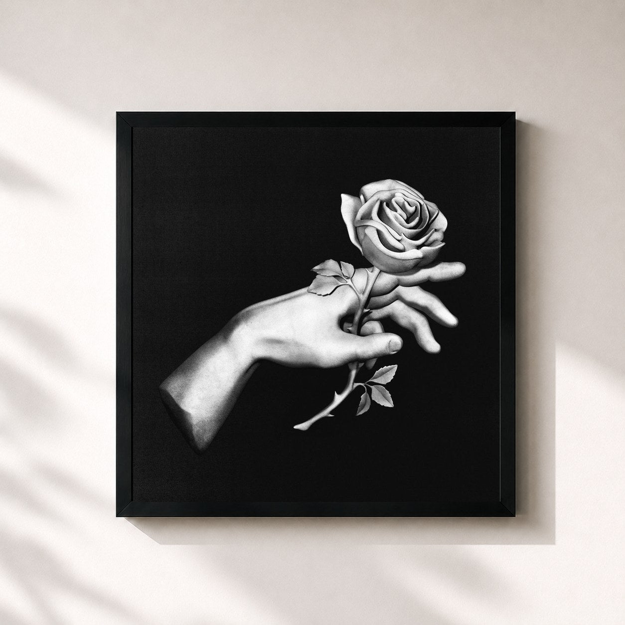 #noir Tableau carré de l'album LIBERATO II de LIBERATO, cadre noir 32x32 cm