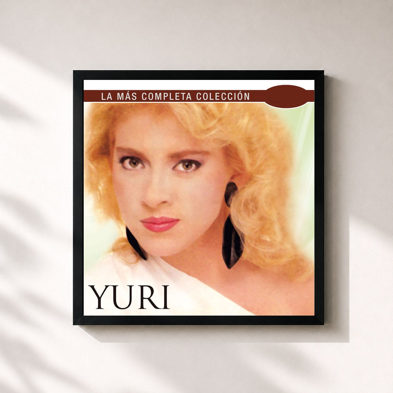 #noir Tableau carré de l'album La Más Completa Colección de Yuri, cadre noir 32x32 cm