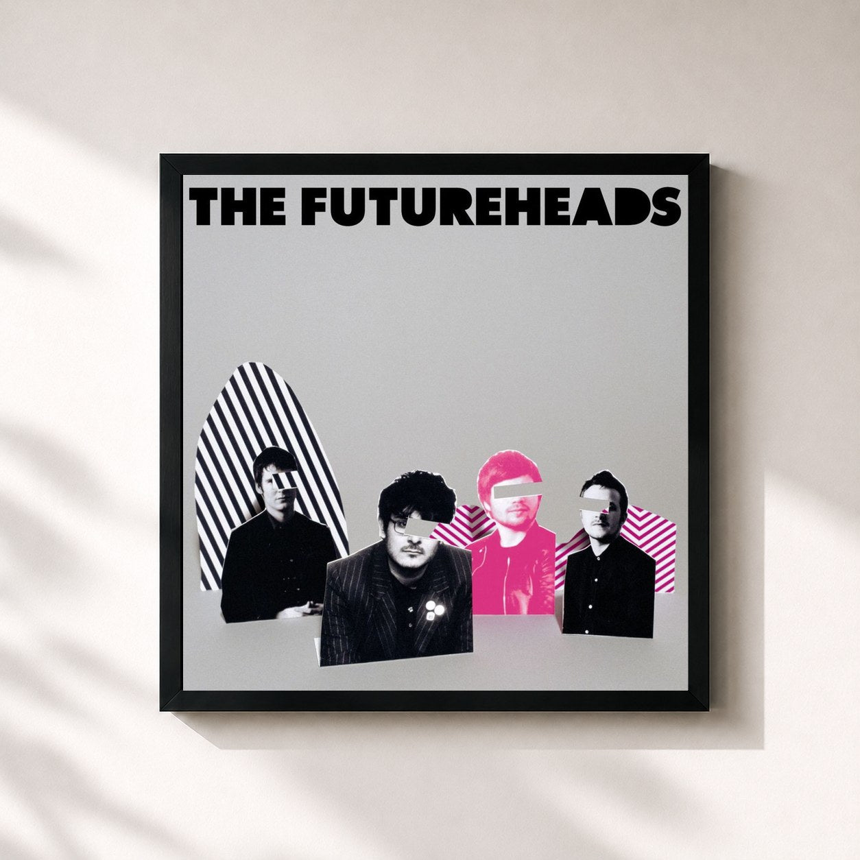 #noir Tableau carré de l'album The Futureheads (- UK Formats) de The Futureheads, cadre noir 32x32 cm