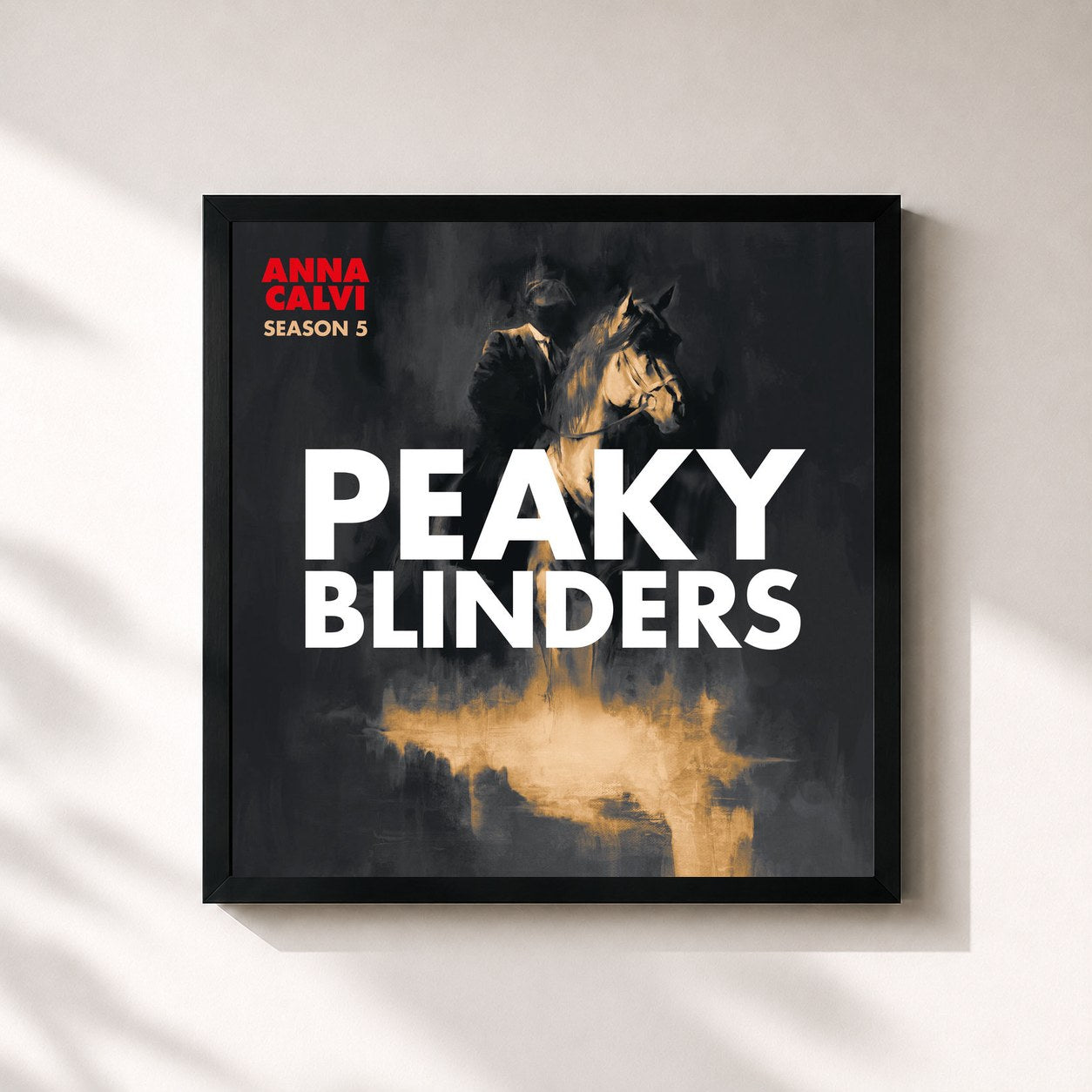 #noir Tableau carré de l'album Peaky Blinders: Season 5 (Original Score) de Anna Calvi, cadre noir 32x32 cm