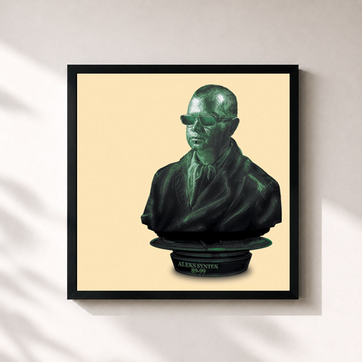 #noir Tableau carré de l'album 89-99 de Aleks Syntek, cadre noir 32x32 cm
