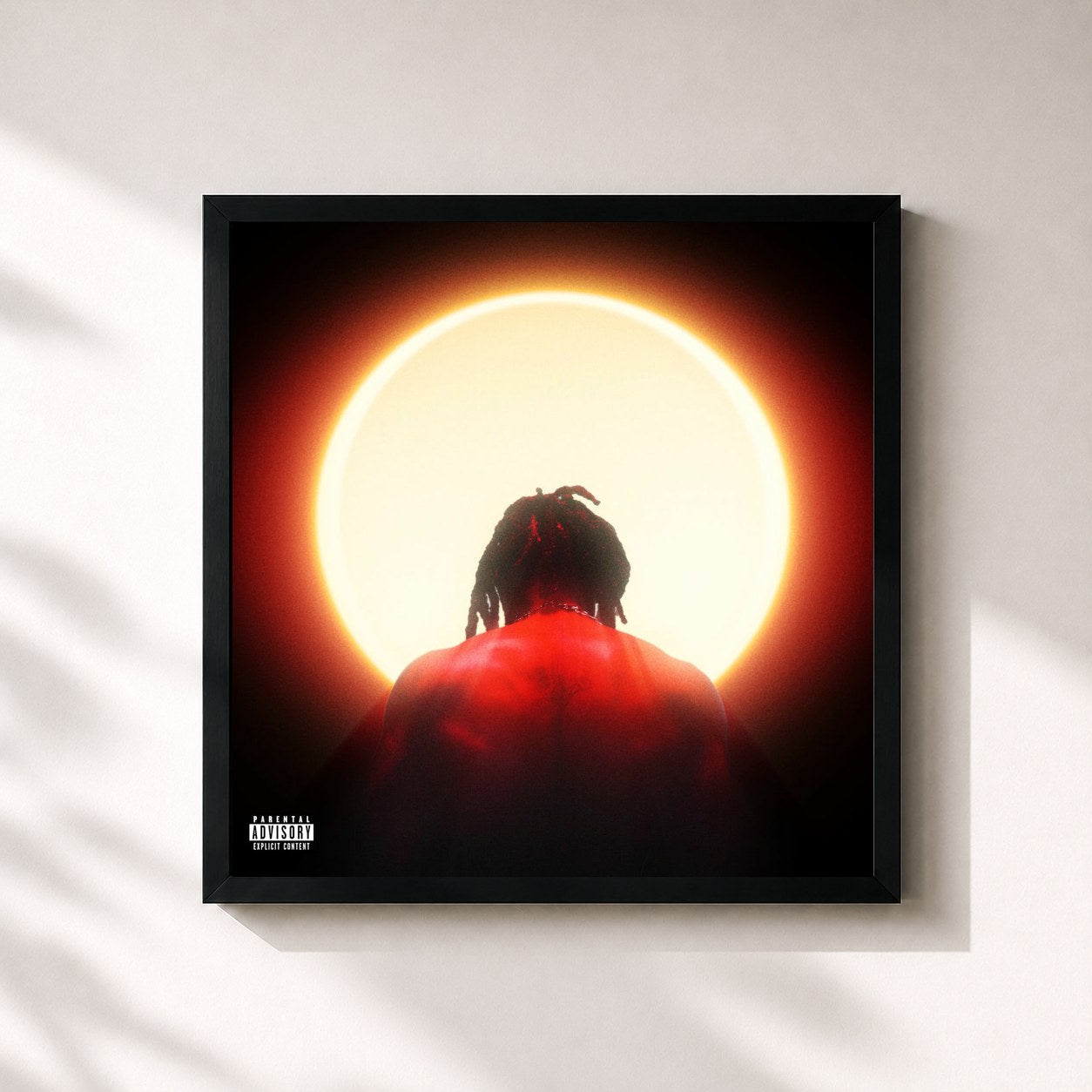 #noir Tableau carré de l'album Heavy Deluxe: THE LIGHT de SiR, cadre noir 32x32 cm