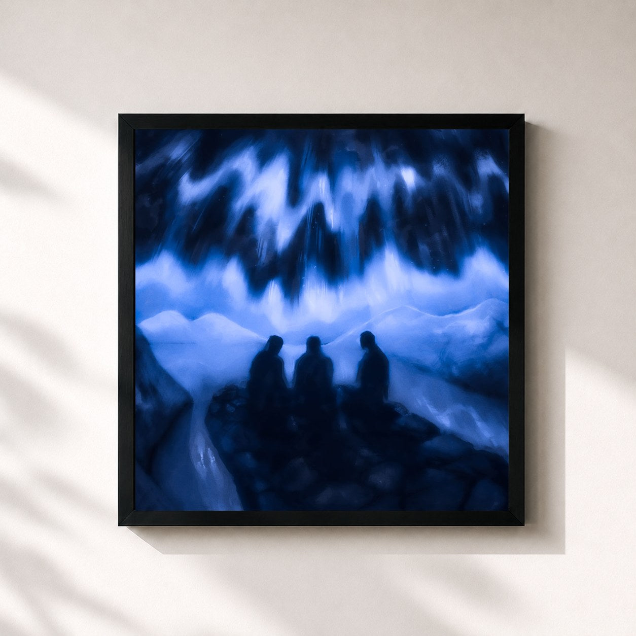 #noir Tableau carré de l'album Midnight Journey de Øneheart, cadre noir 32x32 cm