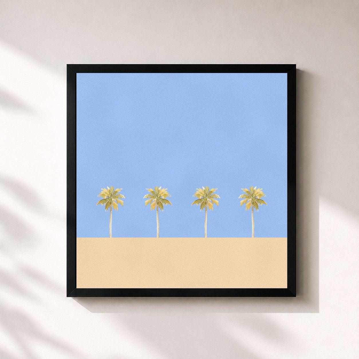 #noir Tableau carré de l'album All the Space Between de Surfaces, cadre noir 32x32 cm