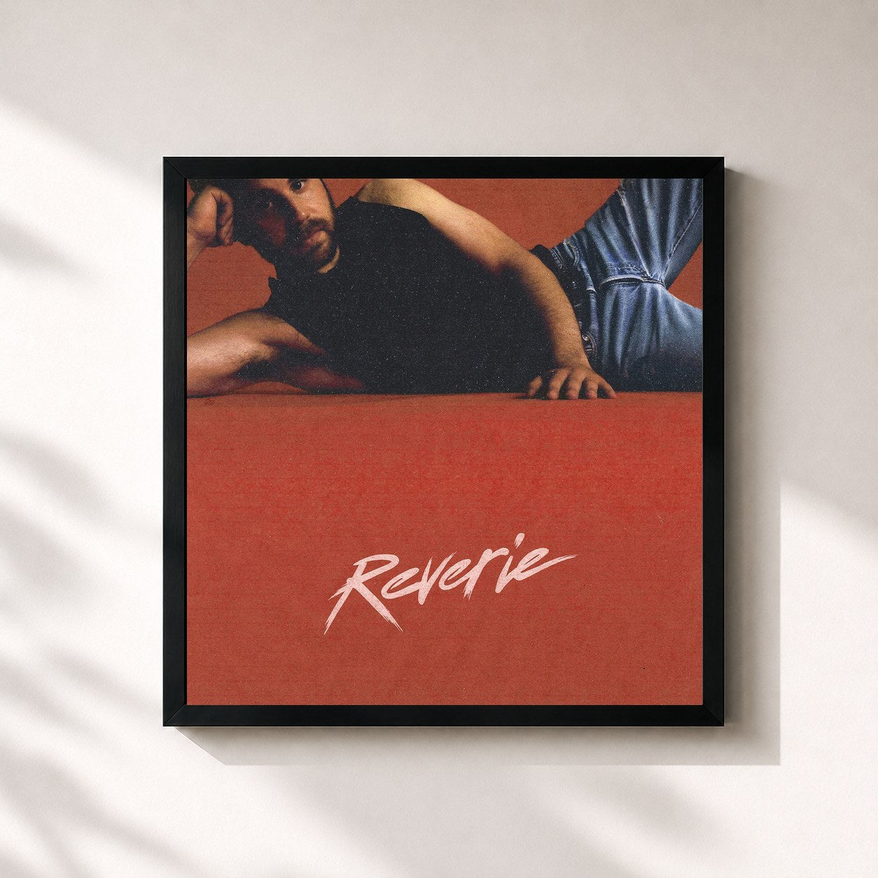 #noir Tableau carré de l'album Reverie de Ben Platt, cadre noir 32x32 cm