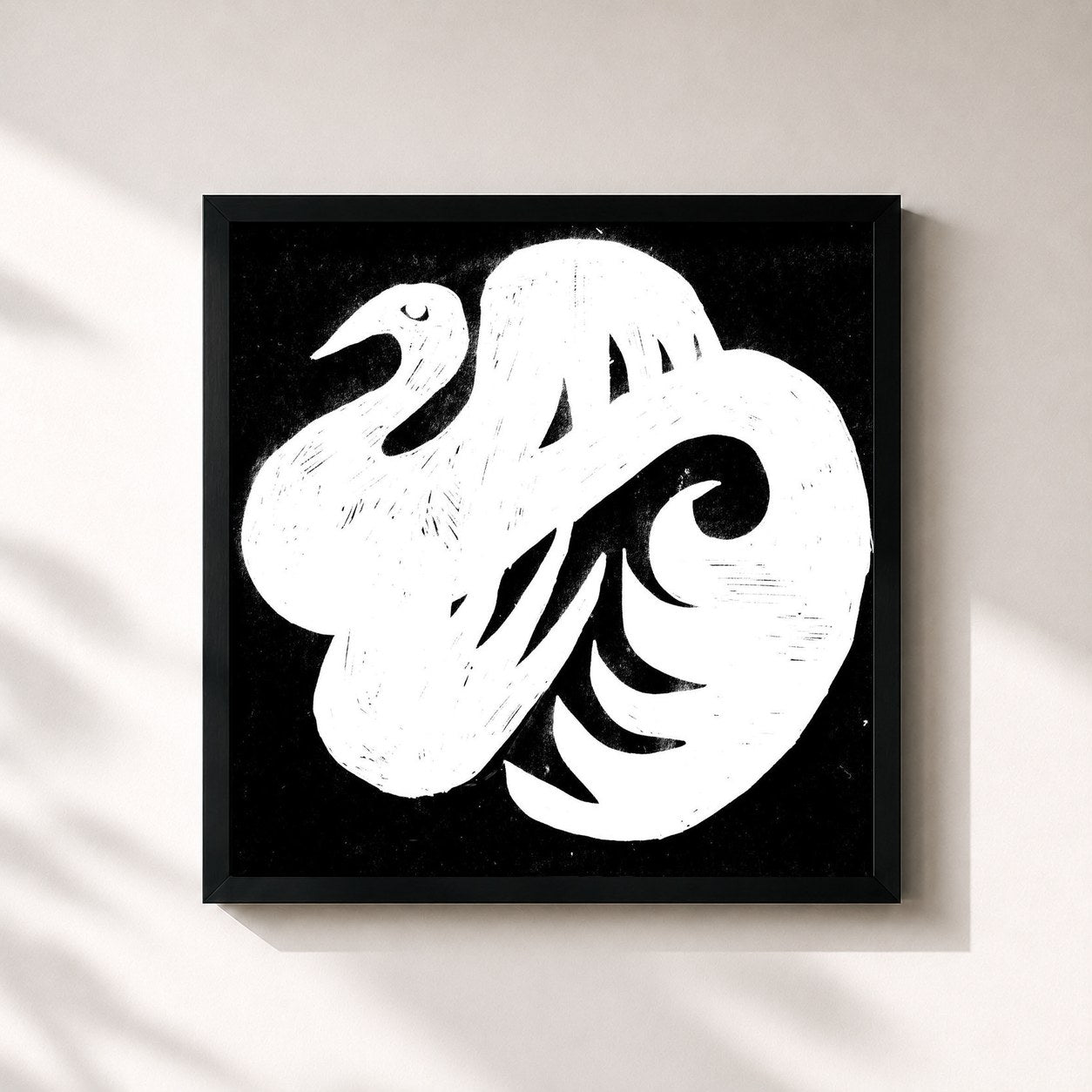 #noir Tableau carré de l'album Okan Okunkun de Arsenal, cadre noir 32x32 cm