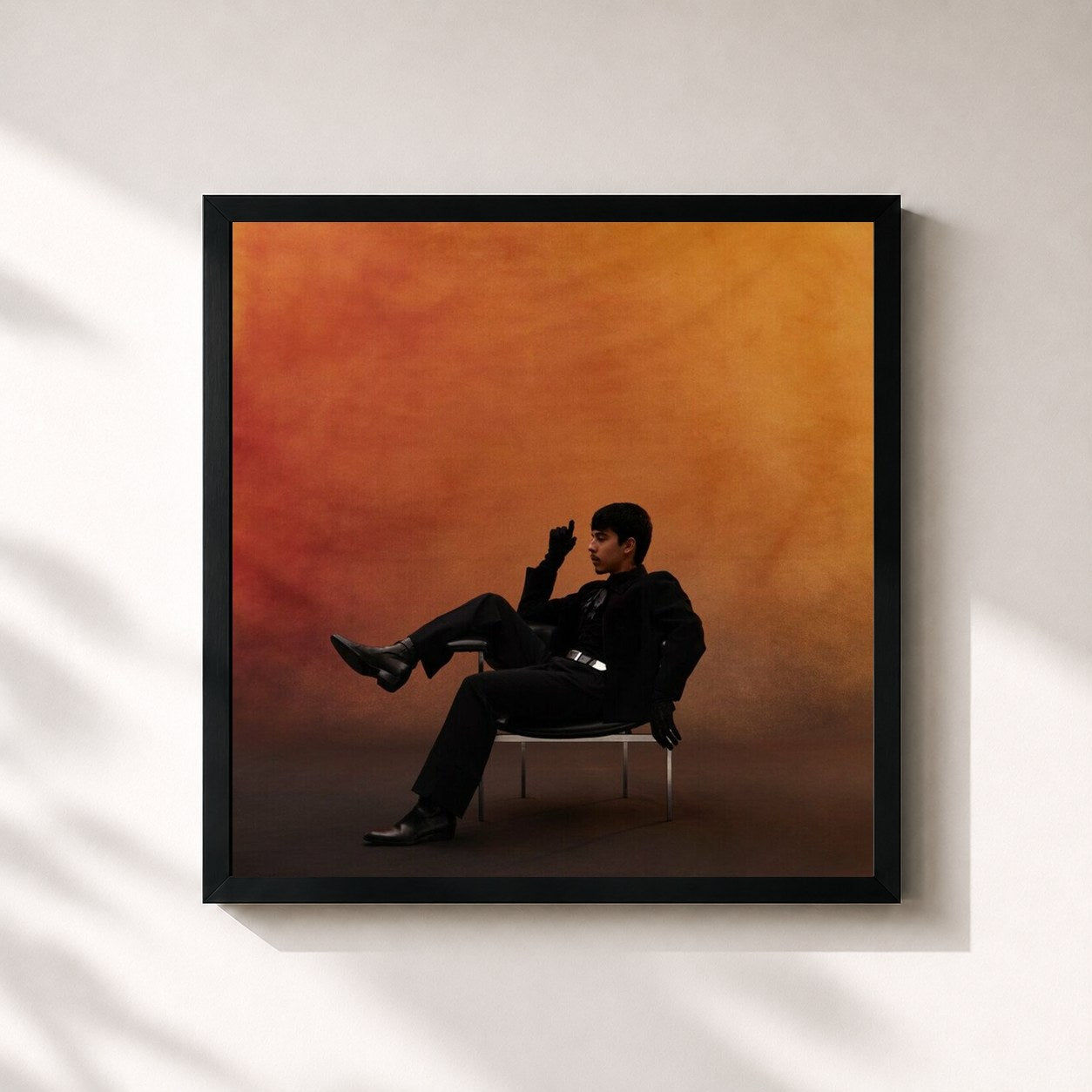 #noir Tableau carré de l'album MIRADA de Ivan Cornejo, cadre noir 32x32 cm
