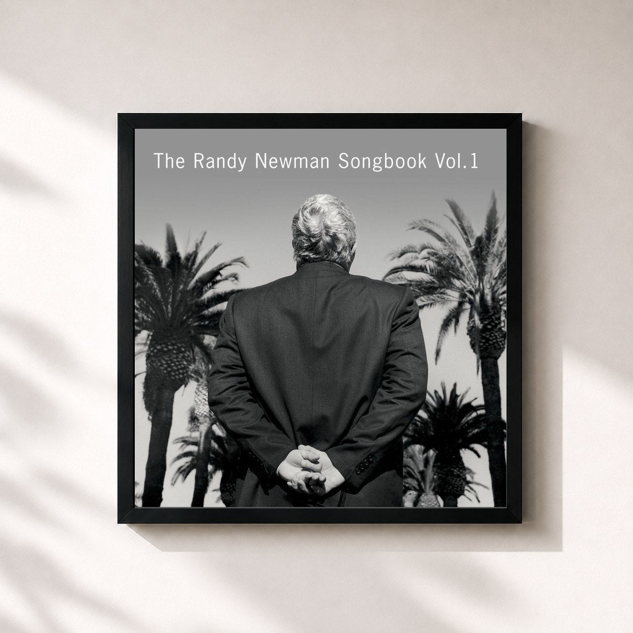 #noir Tableau carré de l'album Songbook, Volume I de Randy Newman, cadre noir 32x32 cm