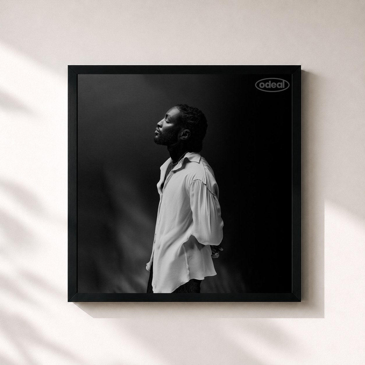#noir Tableau carré de l'album Thoughts I Never Said de Odeal, cadre noir 32x32 cm