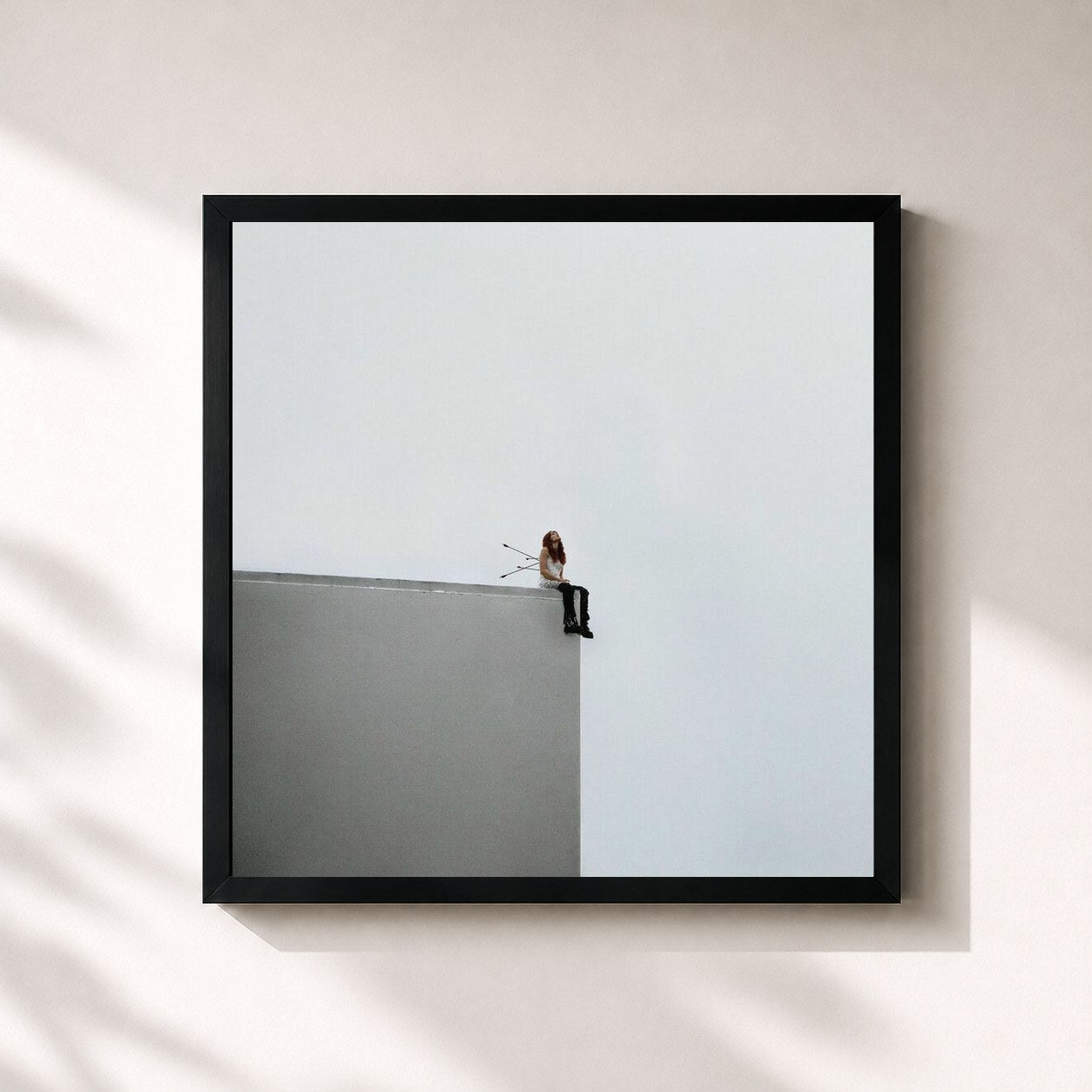 #noir Tableau carré de l'album Nosebleeds de MisterWives, cadre noir 32x32 cm