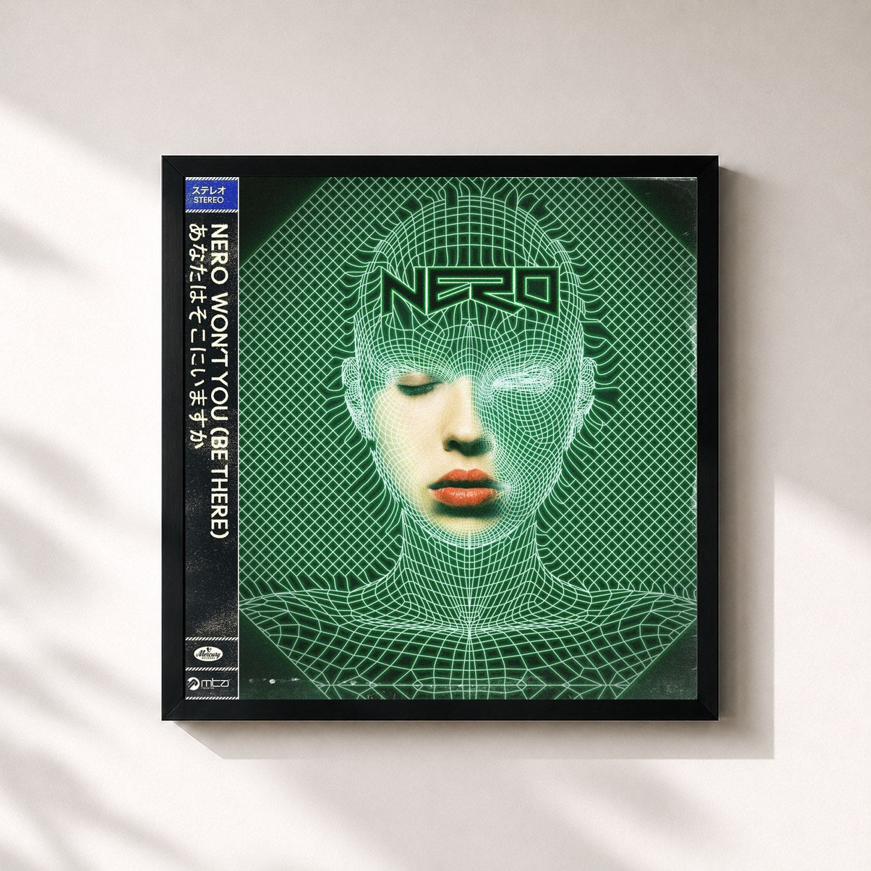 #noir Tableau carré de l'album Won't You (Be There) EP de Nero, cadre noir 32x32 cm