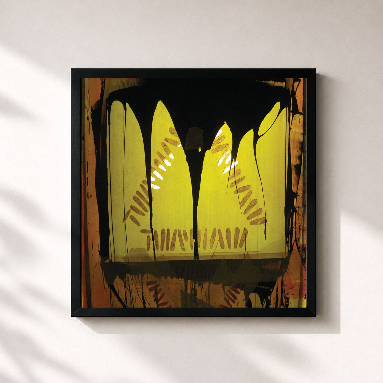 #noir Tableau carré de l'album Exquisite Corpse de Warpaint, cadre noir 32x32 cm