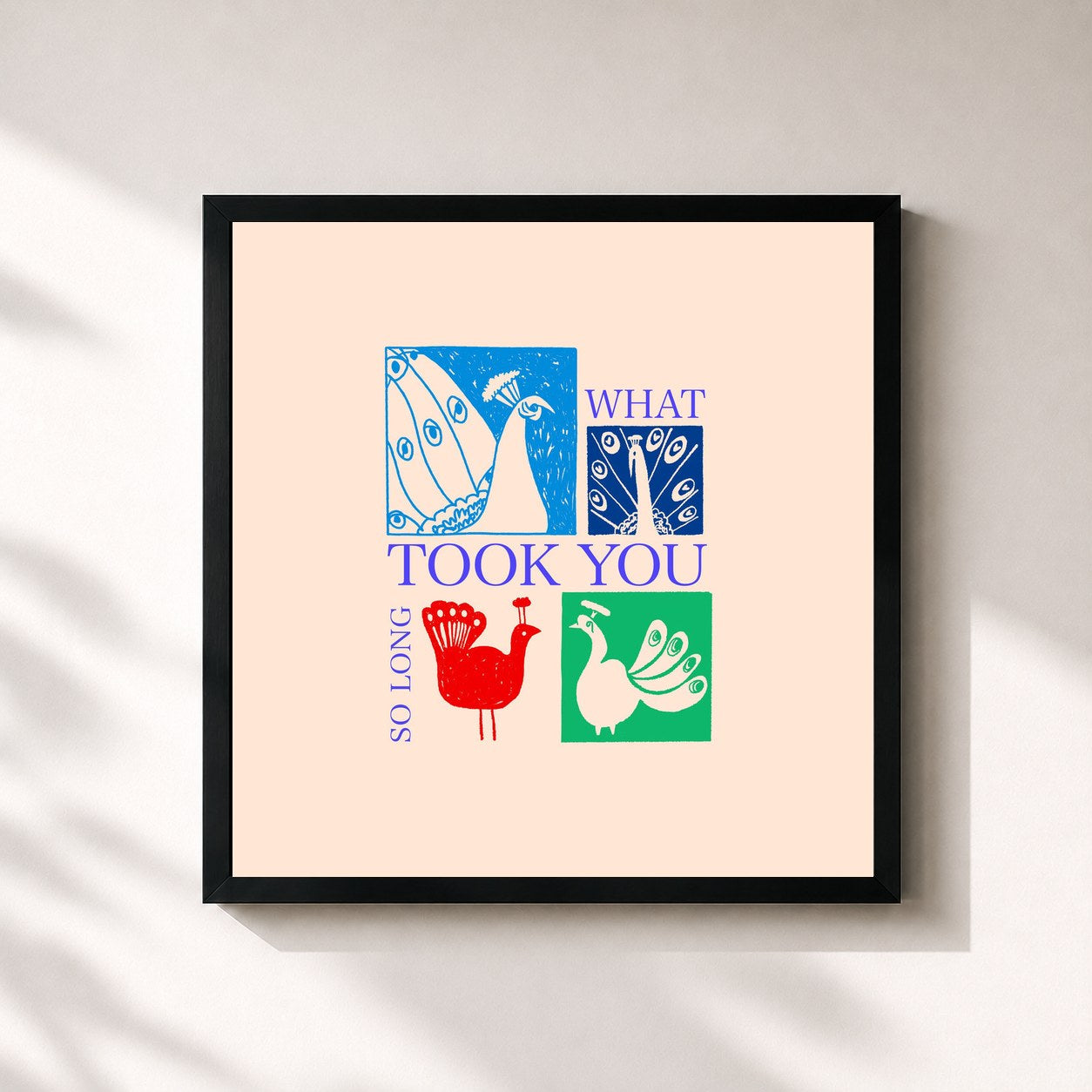 #noir Tableau carré de l'album What Took You so Long de Newton Faulkner, cadre noir 32x32 cm
