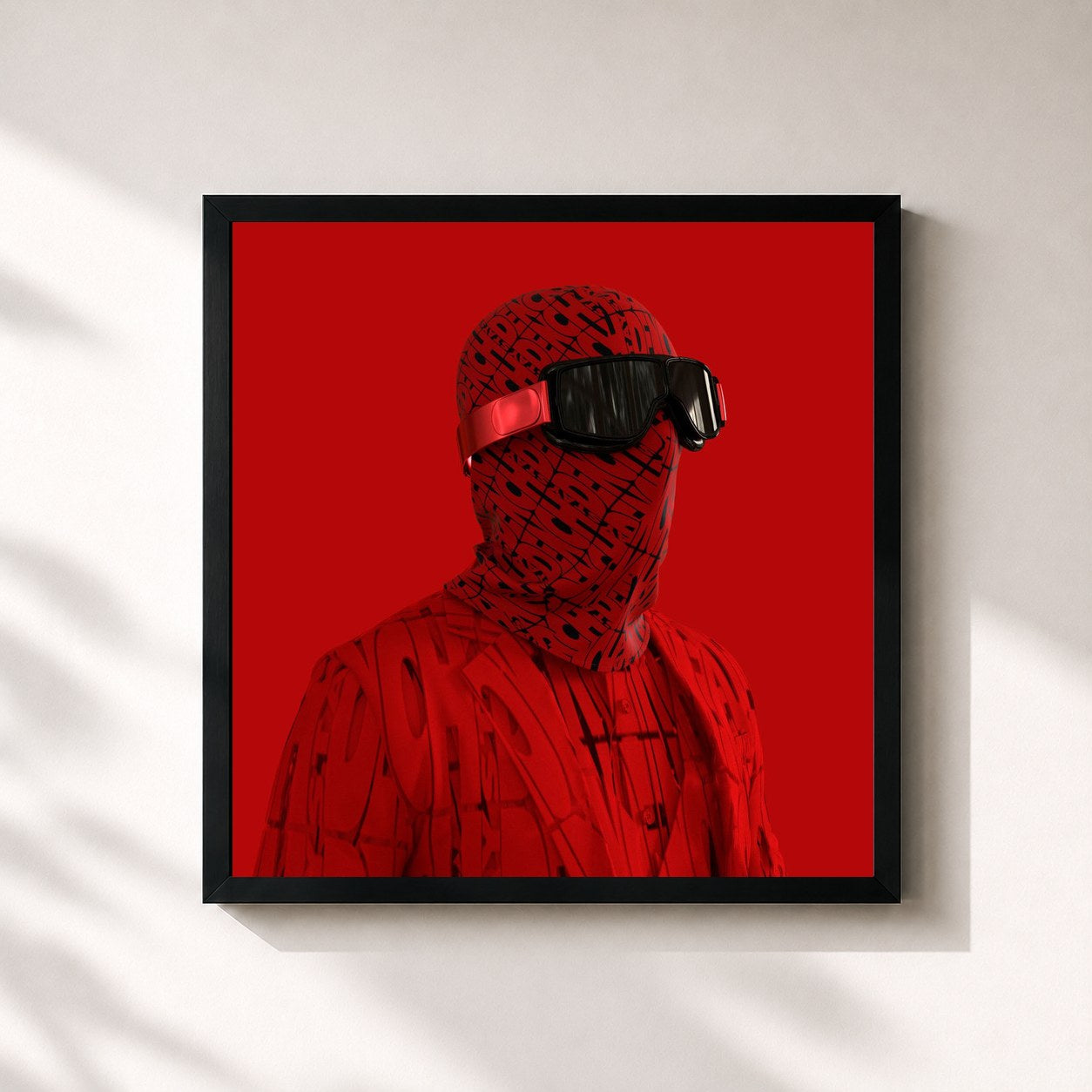 #noir Tableau carré de l'album Lethal B vs Lethal Bizzle de Lethal Bizzle, cadre noir 32x32 cm