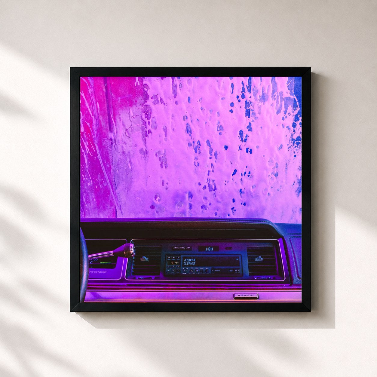 #noir Tableau carré de l'album Cleanse de Joywave, cadre noir 32x32 cm