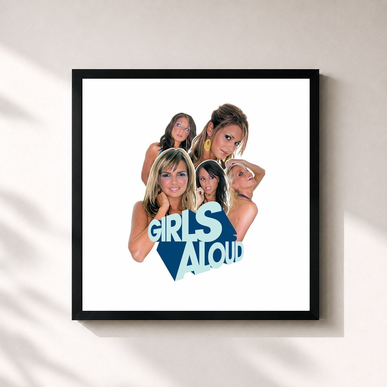 #noir Tableau carré de l'album What Will The Neighbours Say? de Girls Aloud, cadre noir 32x32 cm