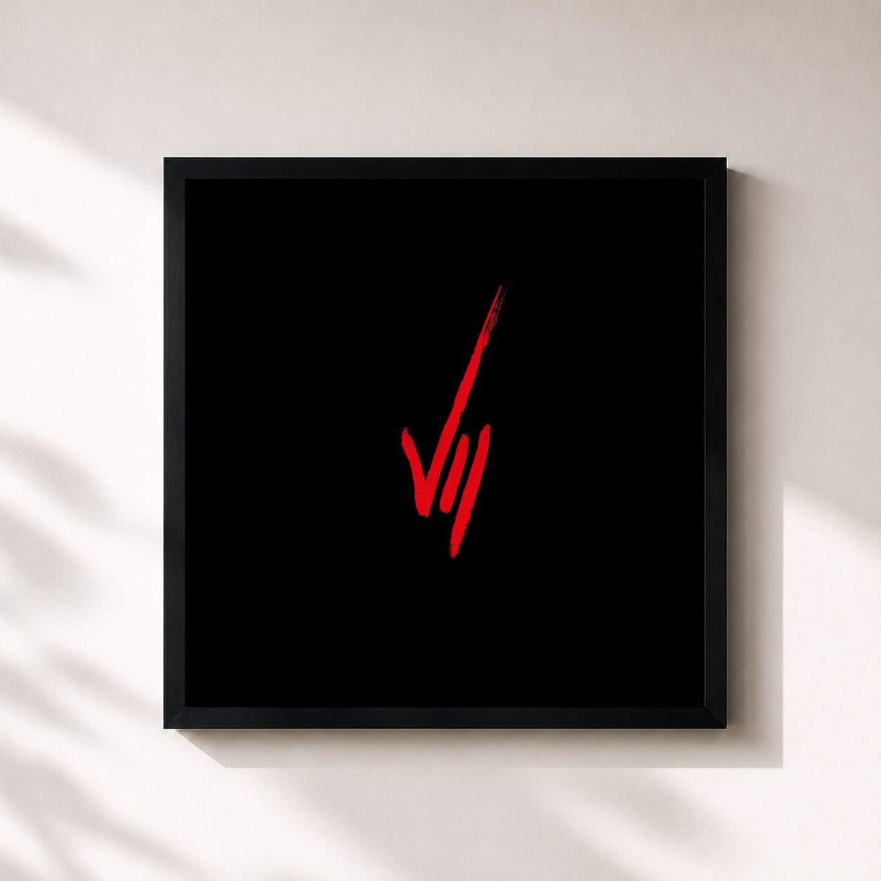 #noir Tableau carré de l'album VII (Deluxe) de Teyana Taylor, cadre noir 32x32 cm