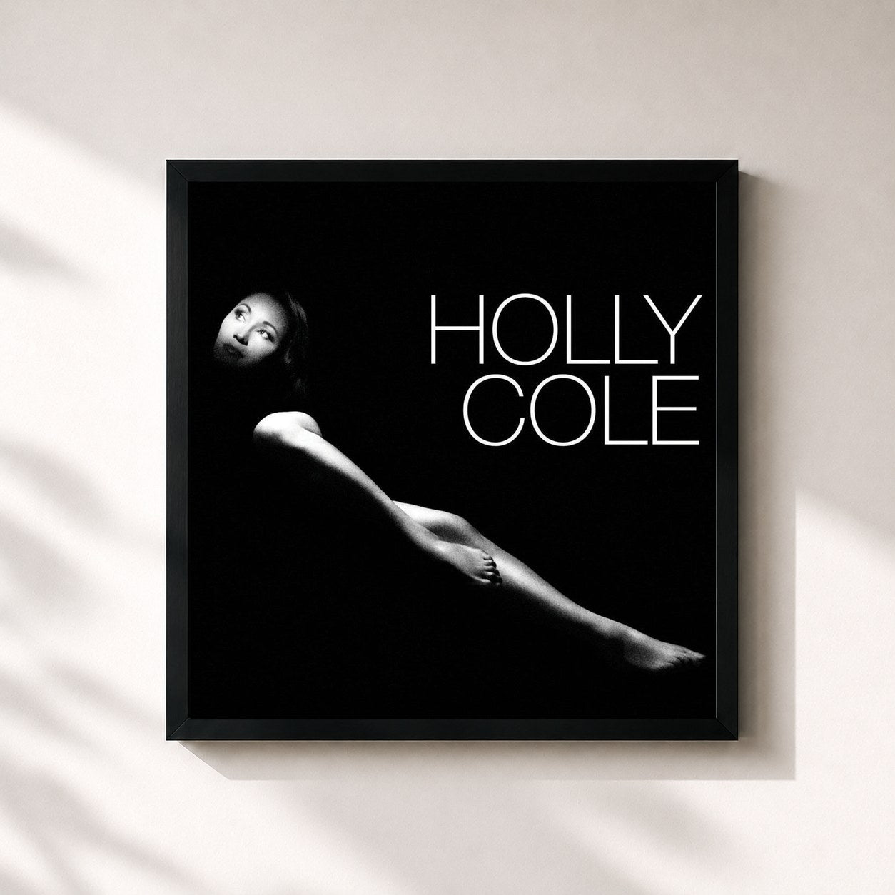 #noir Tableau carré de l'album Holly Cole de Holly Cole, cadre noir 32x32 cm