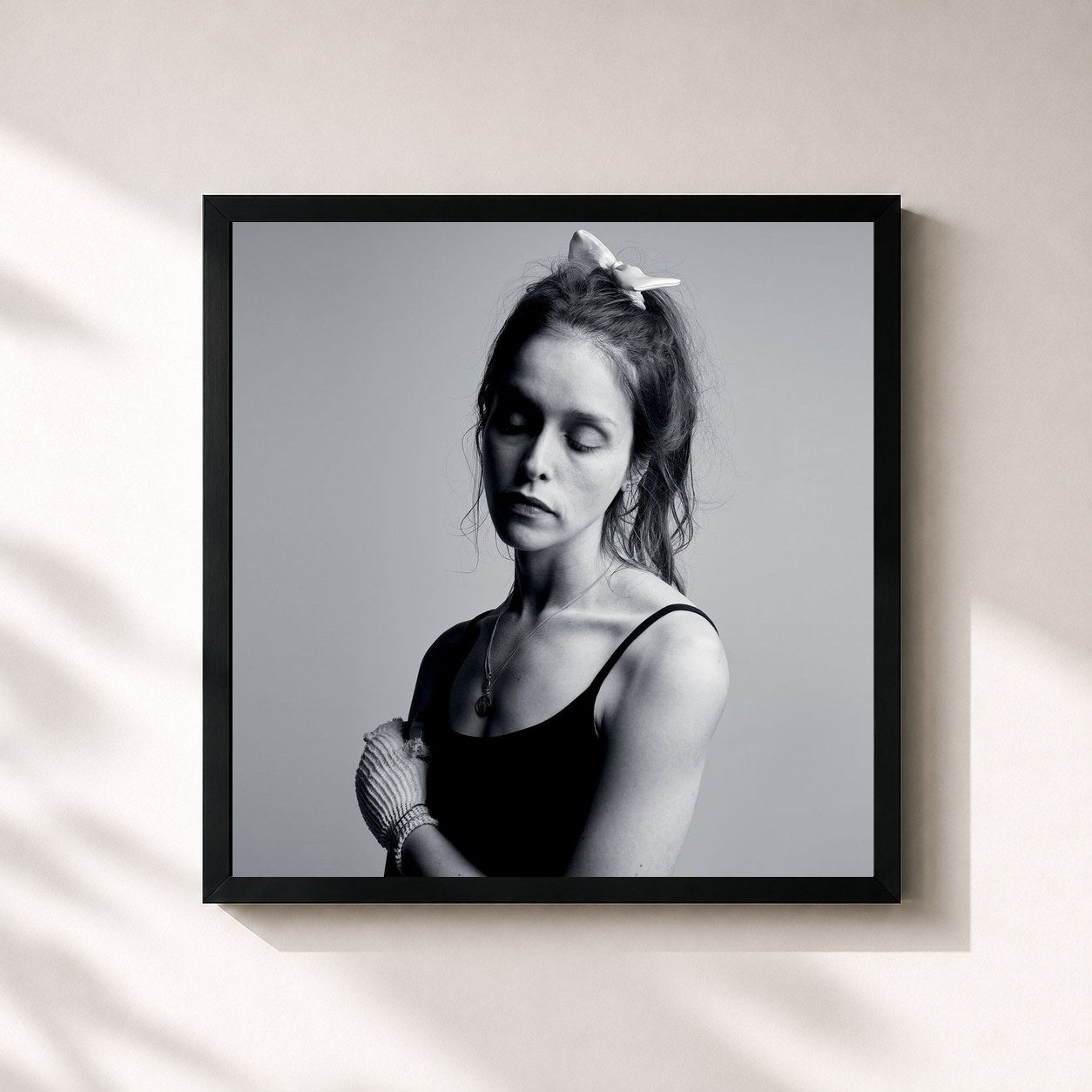 #noir Tableau carré de l'album And Those Who Were Seen Dancing de Tess Parks, cadre noir 32x32 cm