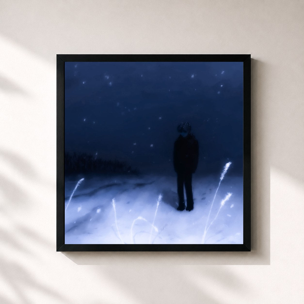 #noir Tableau carré de l'album Lifeglow de Øneheart, cadre noir 32x32 cm