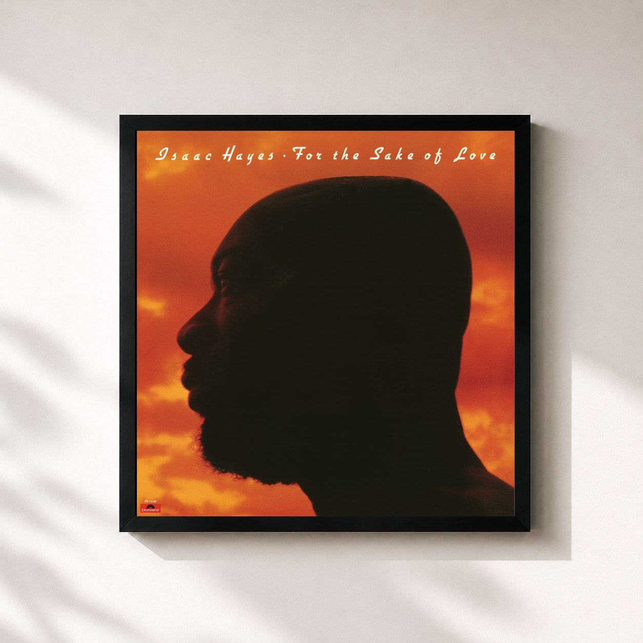 #noir Tableau carré de l'album For The Sake Of Love (Expanded Edition) de Isaac Hayes, cadre noir 32x32 cm