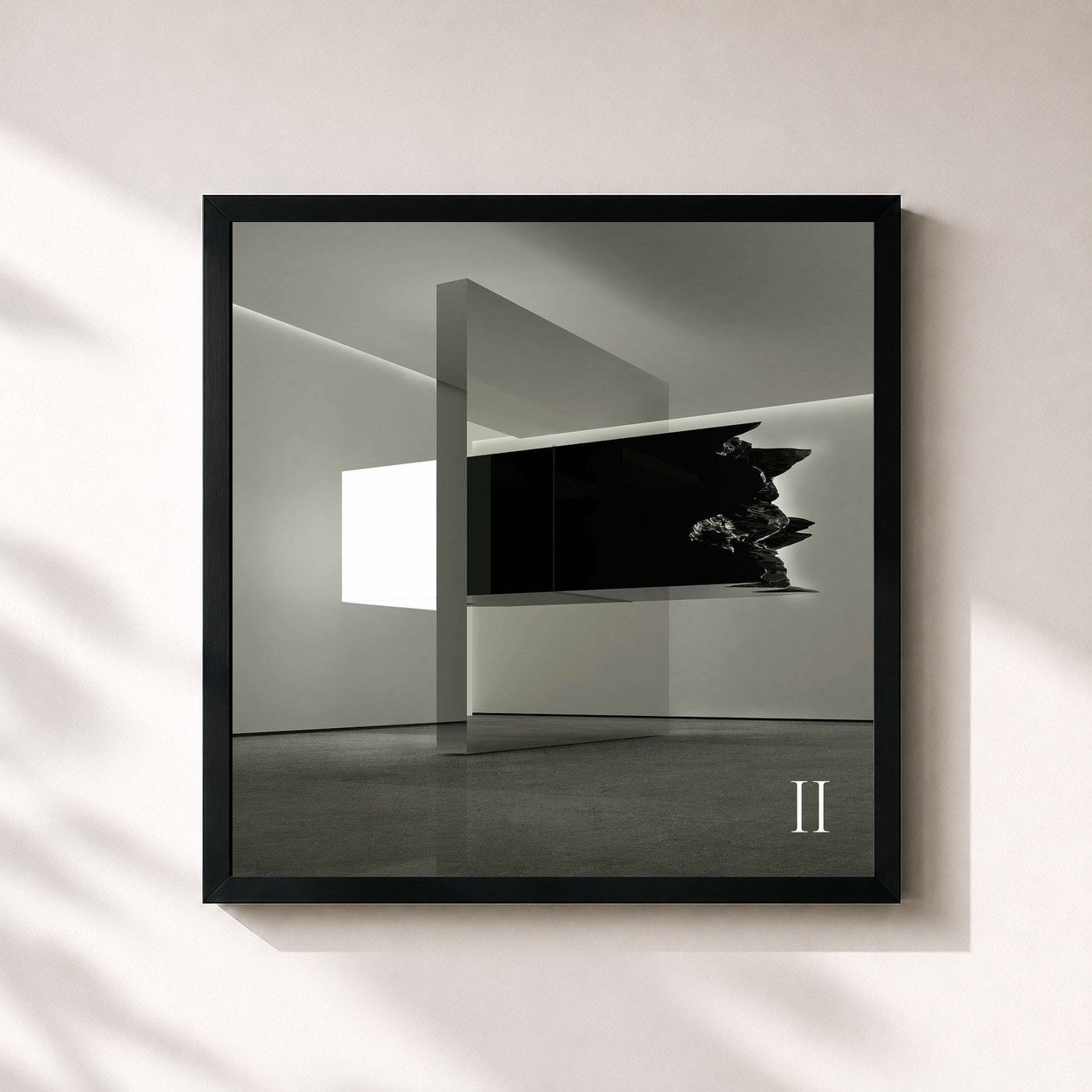 #noir Tableau carré de l'album Tomorrows II de Son Lux, cadre noir 32x32 cm