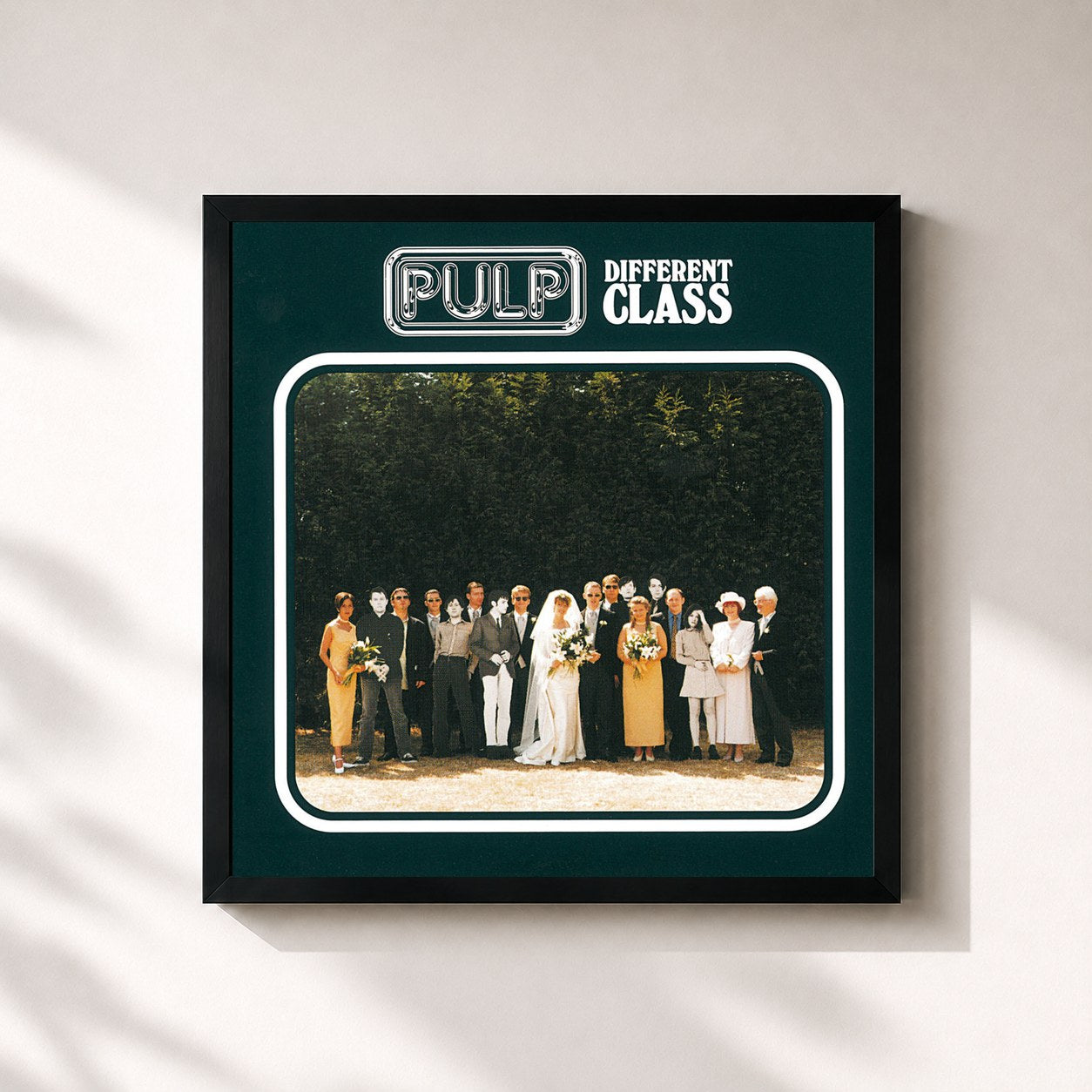 #noir Tableau carré de l'album Different Class de Pulp, cadre noir 32x32 cm