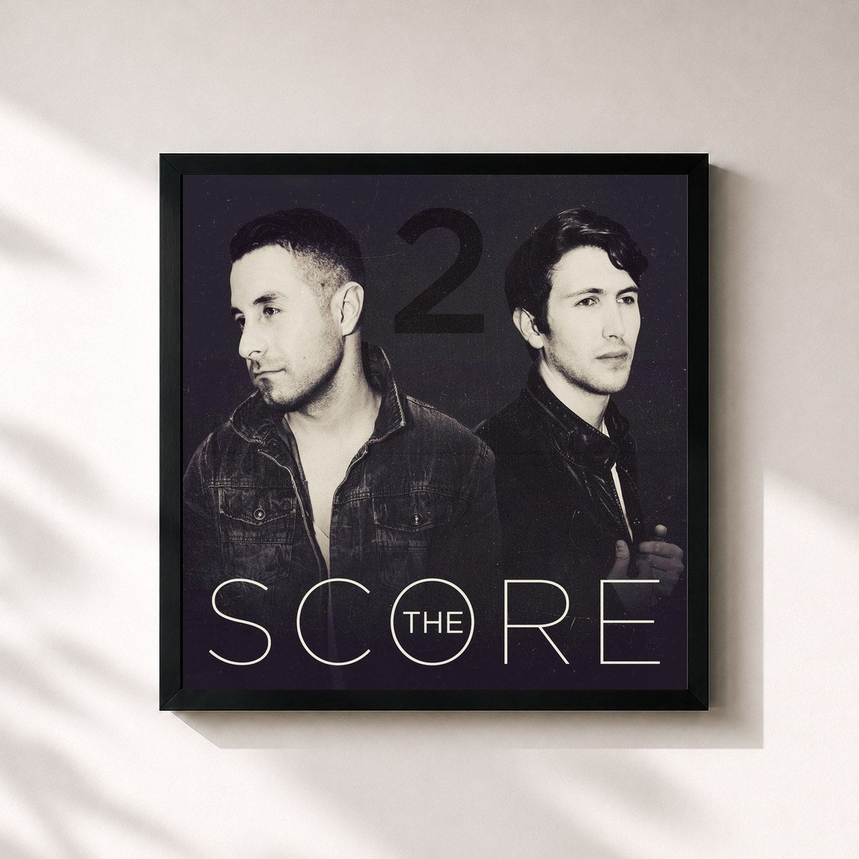 #noir Tableau carré de l'album The Score EP 2 de The Score, cadre noir 32x32 cm