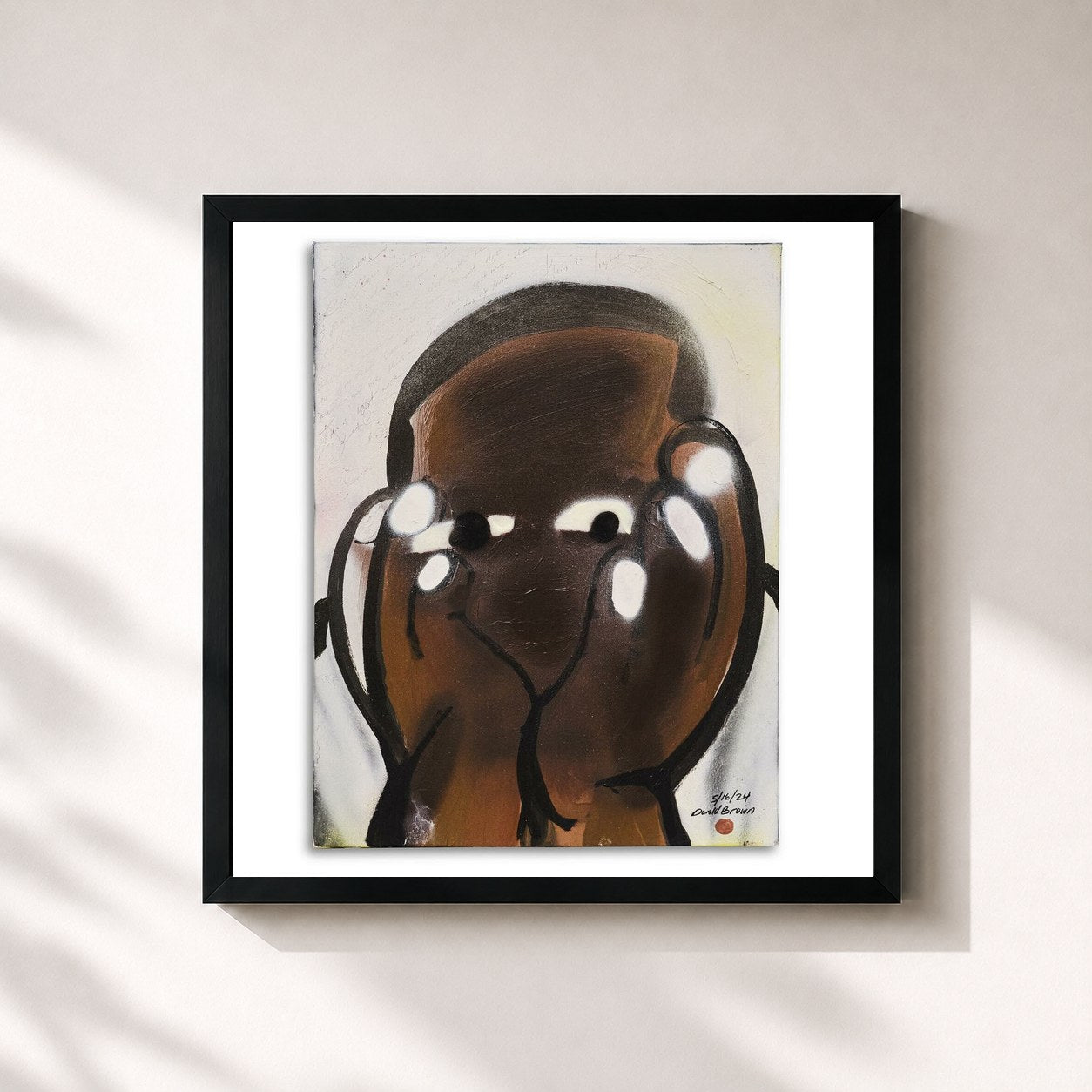 #noir Tableau carré de l'album DAROLD de A$AP Ferg, cadre noir 32x32 cm