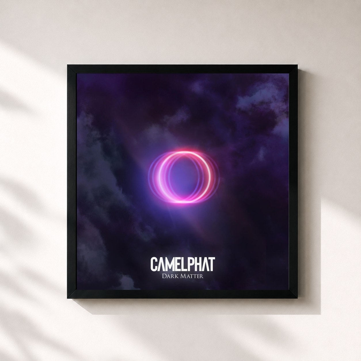 #noir Tableau carré de l'album Dark Matter (Deluxe) de CamelPhat, cadre noir 32x32 cm