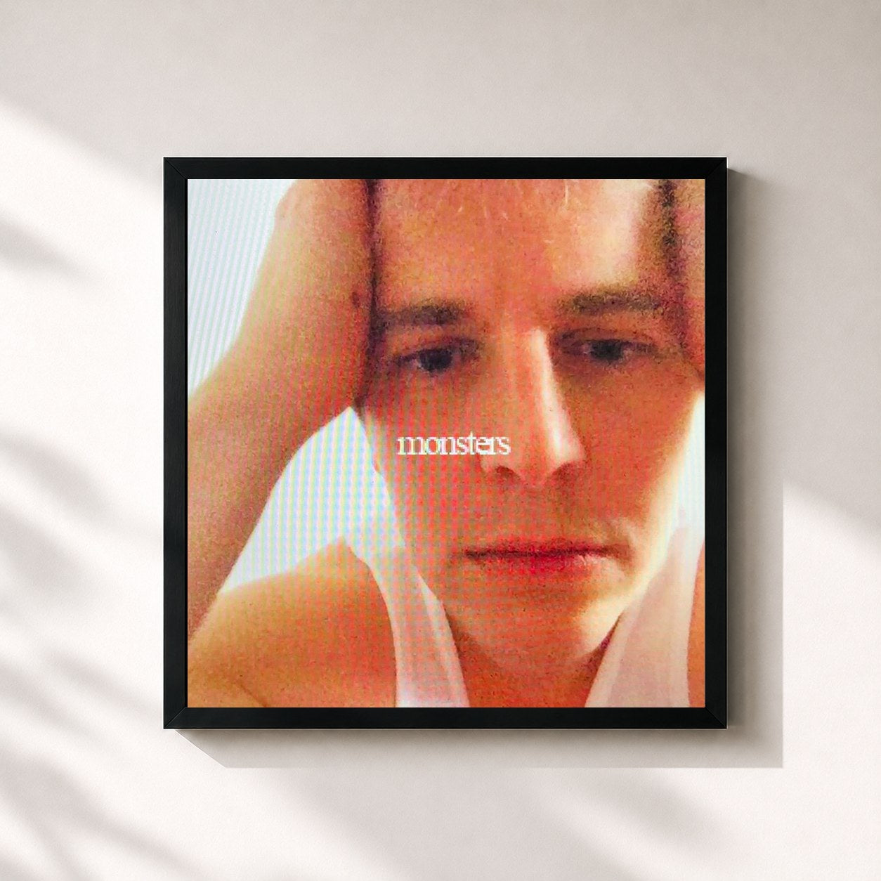 #noir Tableau carré de l'album monsters de Tom Odell, cadre noir 32x32 cm